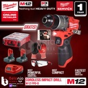 Milwaukee Bor Baterai M12 FPD2-0 Cordless Impact Drill SET 12V 6AH FPD 2 Baterai