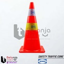 Morris Kerucut Pembatas Jalan Karet 70 CM Safety Traffic Cone Rubber