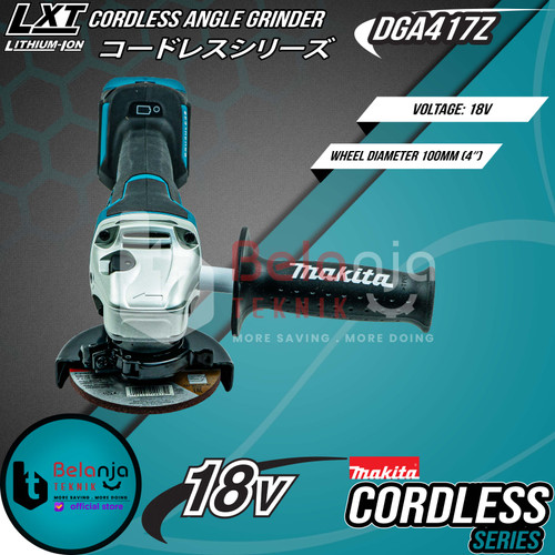 Makita Cordless Angle Grinder DGA417Z Mesin Gerinda Tangan 4" Set 18V