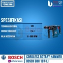 Bosch Rotary Hammer Cordless GBH 187-Li Mesin Bor Charger Baterai 2 Ah