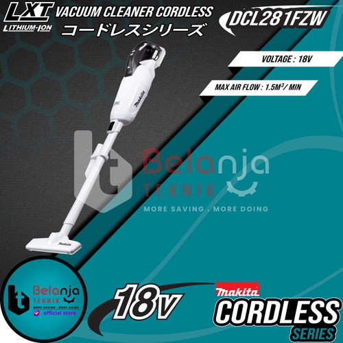 Makita Vacuum Cleaner DCL281FZW Cordless Penghisap Debu Set 18V 5 AH