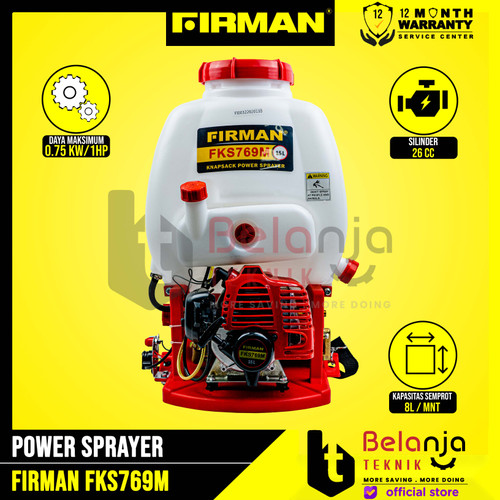 Firman Power Sprayer FKS 769 M Alat Semprot Hama Bensin Desinfektan FKS769M 15L FKS769 M