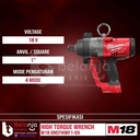Milwaukee High Torque Wrench M18 ONEFHIWF1-0X Pembuka Baut Set 18V 8AH