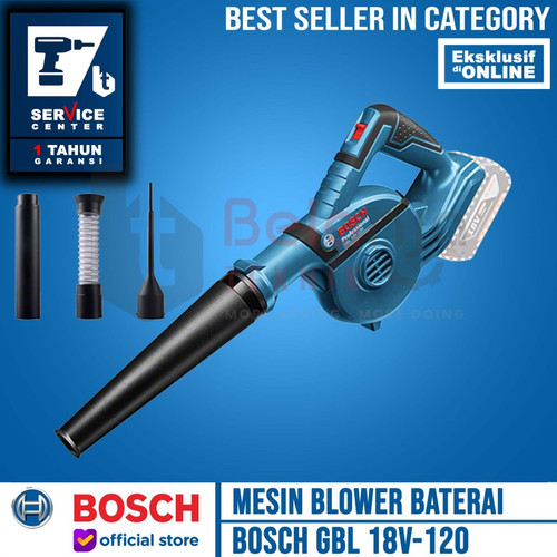 Bosch Mesin Blower Cordless 4" GBL 18V-120 Charger 2X Baterai 2 AH 18V