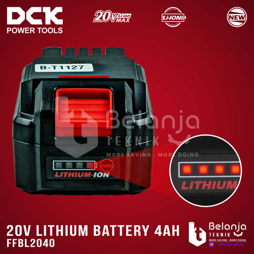 DCK Lithium Battery Pack 20V 4.0 AH Baterai Cordless 20V 4 AH FFBL2040
