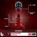Milwaukee Blind Riveting M18 FRT-0X Rivet Gun Baterai Set 18V 8 AH