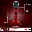 Milwaukee Blind Riveting M18 FRT-0X Rivet Gun Baterai Set 18V 5 AH