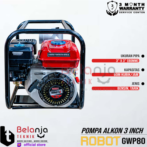 Robot Mesin Pompa Air Irigasi Sawah GWP 80 Pompa Alkon 3 Inch GWP80 3"