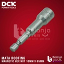 DCK Magnetic Hex Nut 10mm x 65mm Kunci Mata Sok Bor Roofing 10 MM