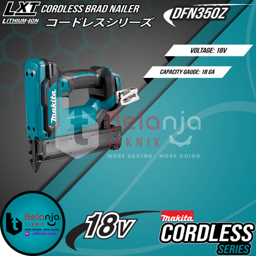 Makita Mesin Paku Tembak Baterai DFN350Z Pin Brad Nailer 18V
