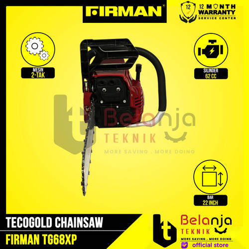 Firman Tecogold Chainsaw TG68XP 22 Inch Mesin Potong Kayu Gergaji 22In