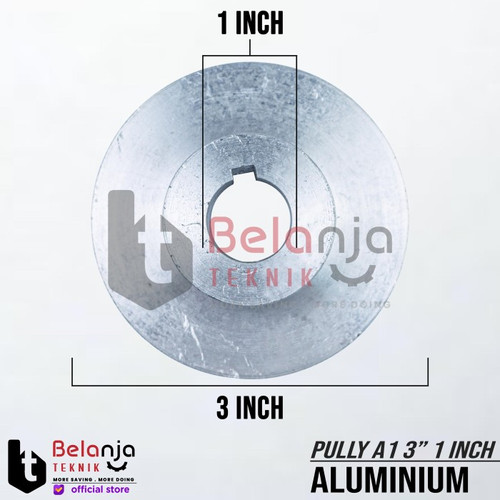 Pully Aluminium A 1 Jalur 3 Inch As 14 MM Pulley Puli A1 3" 14MM Puli