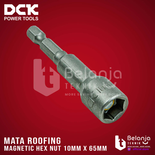 DCK Magnetic Hex Nut 10mm x 65mm Kunci Mata Sok Bor Roofing 10 MM