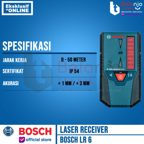 Bosch Line Laser Receiver Range 50M LR6 Penerima Sinyal Laser GLL 5-50