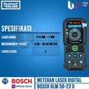 Bosch Meteran Laser Digital Rangefinder 50M GLM 50-23 + Baterai Pack