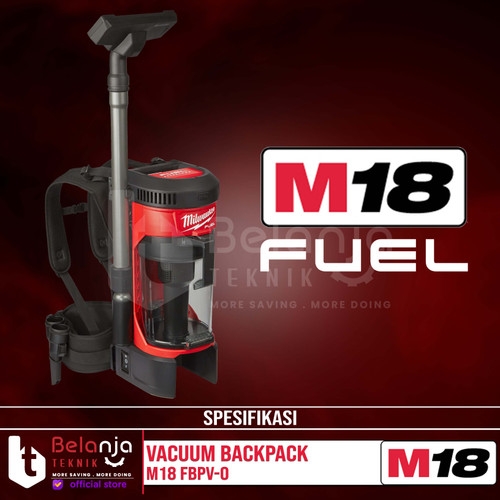 Milwaukee Backpack Wet & Dry Vacuum M18 FBPV-0  Penghisap Debu SET 18V