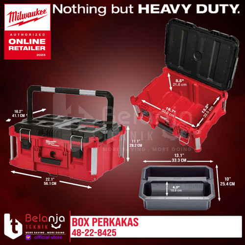 Milwaukee Box Perkakas Serbaguna Toolkit Packout Toolbox 48-22-8425