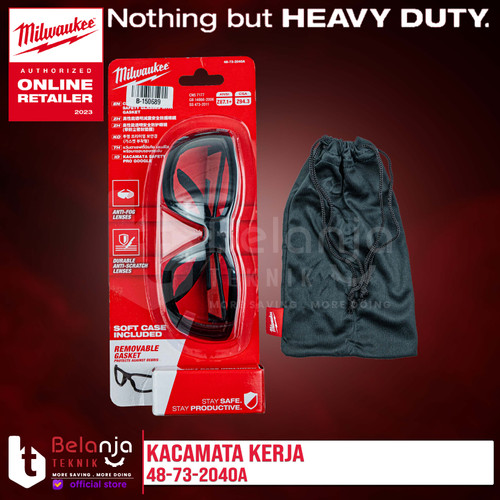 Milwaukee Clear High Perfomance Safety Glasses Kacamata Kerja 2040A