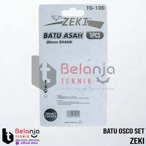 Zeki Mounted Stone 5 Pcs Batu Osco Set 6 MM Batu Gerinda Mata Bor Batu