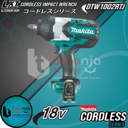 Makita Impact Wrench Baterai DTW1002 RTJ Cordless Impact Wrench 18V