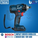 Bosch Mesin Impact Wrench Cordless GDS 18V-400 Charger Baterai X2 18V