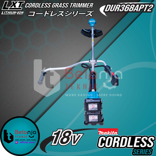 Makita Potong Rumput Senar DUR368 APT2 Grass Trimmer + Baterai 18V