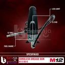 Milwaukee Grease Gun Cordless M12 GG-0 Pompa Gemuk Baterai Set 12V 6AH