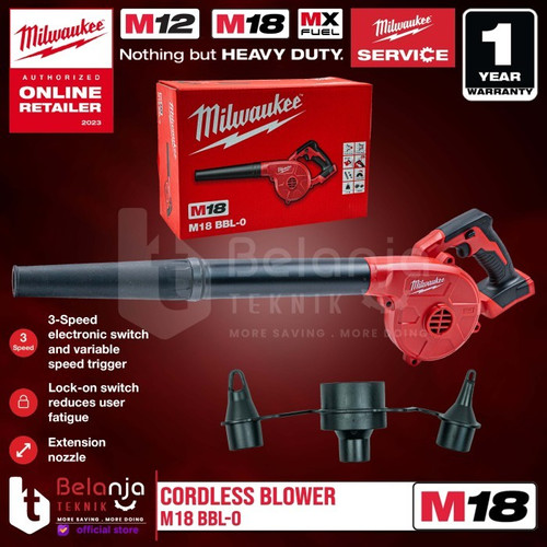 Milwaukee Mesin Compact Hand Blower Baterai M18 BBL-0 Set 18V 8 AH