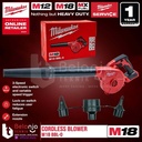 Milwaukee Mesin Compact Hand Blower Baterai M18 BBL-0 Set 18V 8 AH