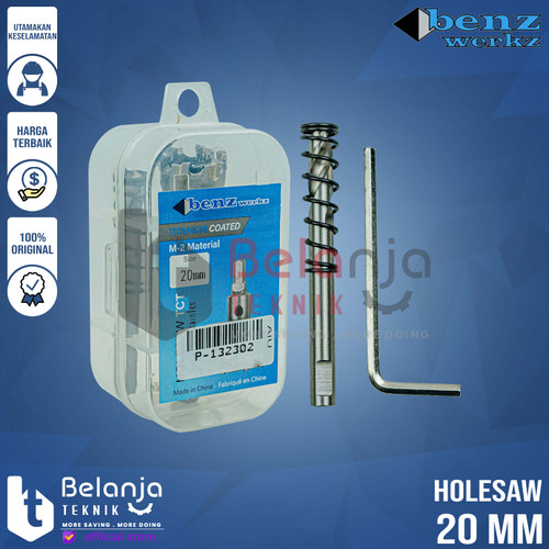 Benz Mata Bor Holesaw TCT 20 MM Hole Saw Metal Stainless Hole Saw 20MM