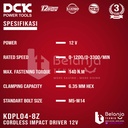 DCK Brushless Impact Driver Cordless 12V KDPL04-8Z Bor Obeng Unit Only