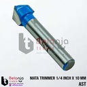 AST Mata Trimmer 1/4 Inch x 10 mm Router Profil V Grooving Bit 10mm
