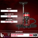 Milwaukee Backpack Wet & Dry Vacuum M18 FBPV-0  Penghisap Debu SET 18V