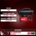 Milwaukee Air Compressor M18 FAC-0 Kompresor Angin Baterai Set 18V 5Ah