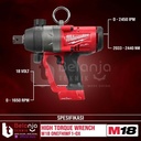 Milwaukee High Torque Wrench M18 ONEFHIWF1-0X Pembuka Baut Set 18V 8AH