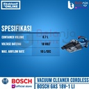 Bosch Mesin Vacuum Cleaner Cordless GAS 18V-LI Charger Baterai X2 18V