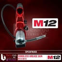 Milwaukee Grease Gun Cordless M12 GG-0 Pompa Gemuk Baterai Set 12V 6AH