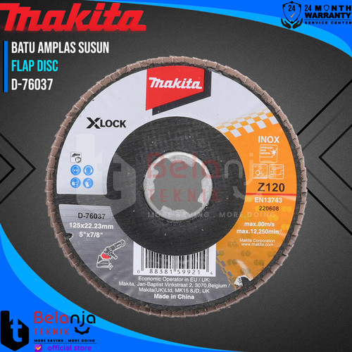 Makita Batu Gerinda Amplas Susun 5 Inch Flap Disc Inox Z120 D-76037 5"