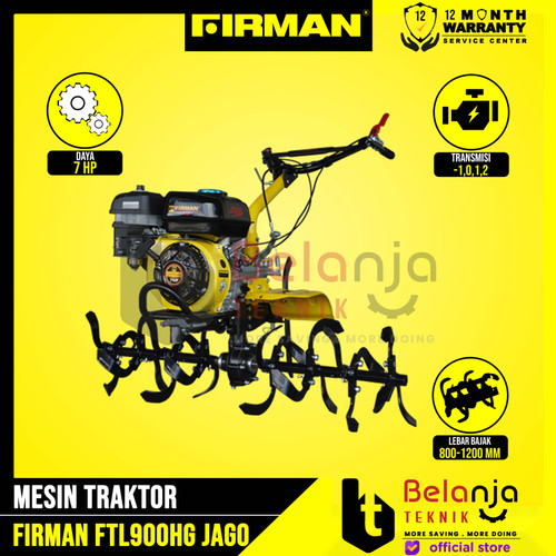 Firman Mesin Traktor FTL 900 HG Tiller Tanah Basah Kering FTL900 Jago