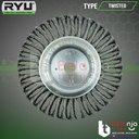 Ryu Twist Knot Twisted 8 Inch Sikat Kawat Piring Kepang 8" 0.5 MM