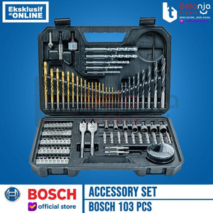 Bosch Accessory Set 103 PCS Toolkit Mata Bor dan Obeng Set Titanium