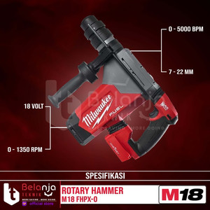 Milwaukee Rotary Hammer Cordless Sds M18 FHPX-0 Bor Tembok 32 MM 18 V