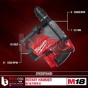 Milwaukee Rotary Hammer Cordless Sds M18 FHPX-0 Bor Tembok 32 MM 18 V