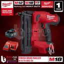 Milwaukee Finish Brad Nailer M18 FN18GS-0X Paku Tembak Baterai Set 18V