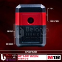 Milwaukee Wet & Dry Vacuum Cordless M18 VC-2-0 Penghisap Debu SET 18V