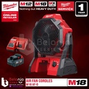 Milwaukee Air Fan Cordless M18 AF-0 Kipas Angin Baterai Set 18V 5 AH