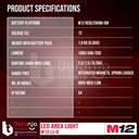 Milwaukee Led Area Light M12 AL-0 Lampu Senter Kerja Set 12 Volt 2 AH