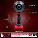 Milwaukee Impact Wrench Baterai 3/4 In M18 ONEFHIWF34-0X Set 18 V 8 Ah