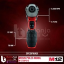 Milwaukee Polisher M12 BPS-0 Mesin Poles Mobil Baterai Set 12V 6 AH