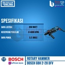 Bosch Rotary Hammer Listrik GBH 2-28 DFV 850 Watt Mesin Bor SDS 3 Mode